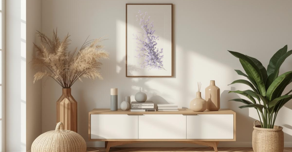 Ambiente organizado e funcional com poucos objetos, mostrando que a organização começa pela rotina diária.