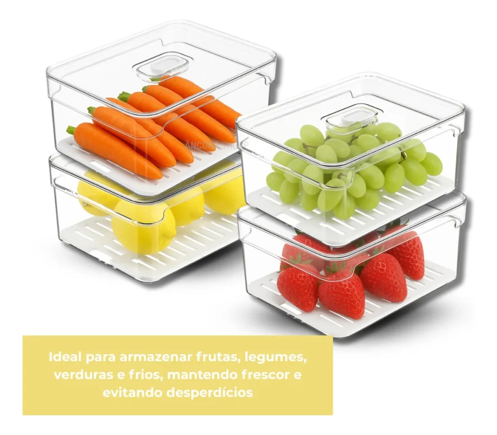 organizadores de geladeira para frutas e legumes