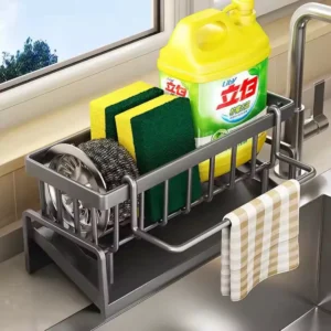 organizador de pia para detergente e esponja