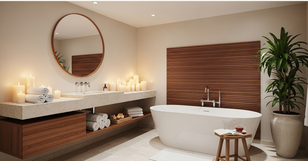 Espelho redondo decorativo para banheiro ou lavabo