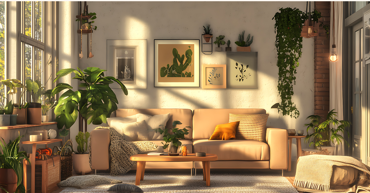 sala arejada com janelas abertas e entrada de luz natural em dias quentes