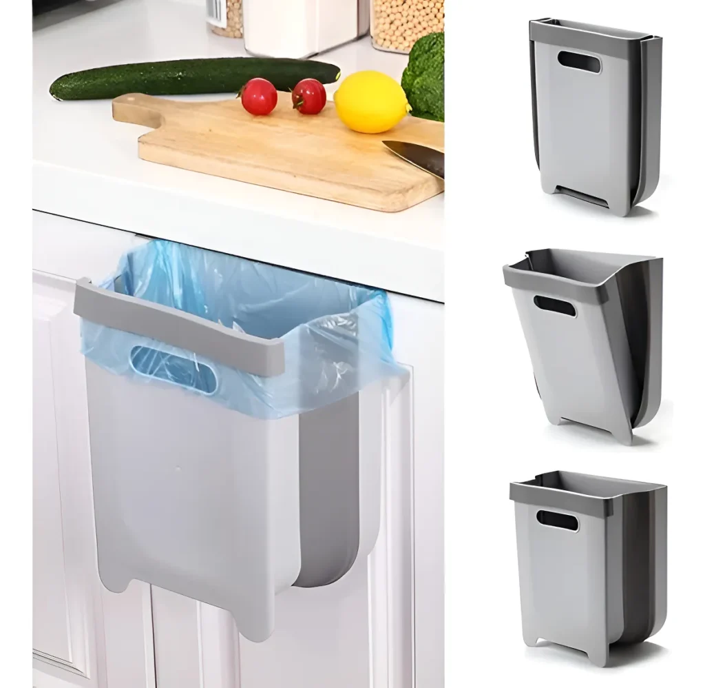 lixeira suspensa para porta de armário na pia da cozinha