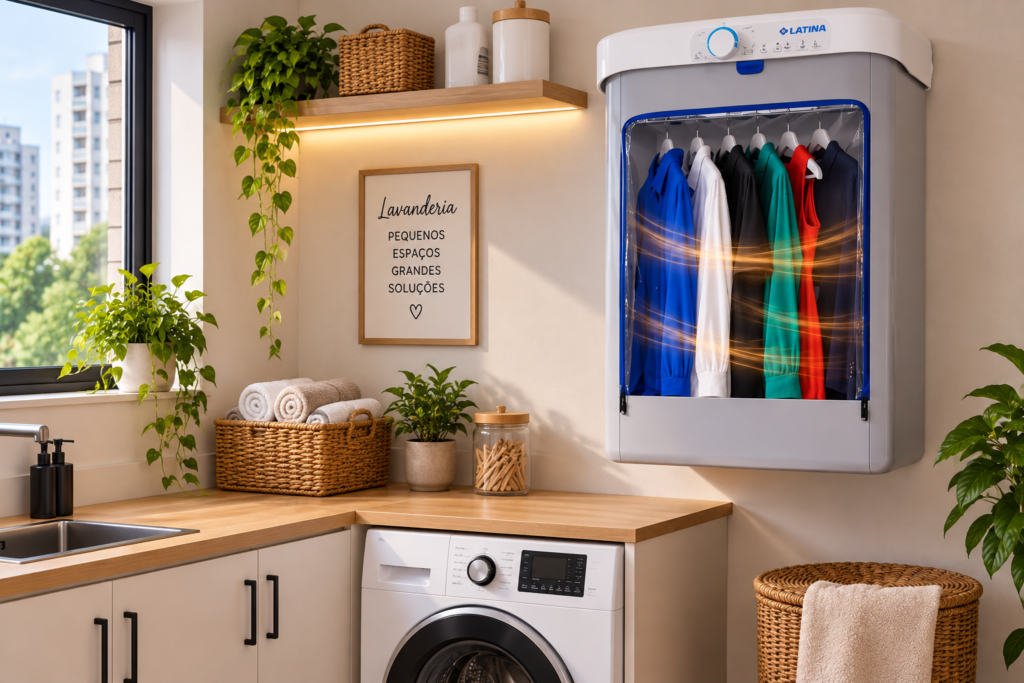 Secadora portátil de parede para secar roupas