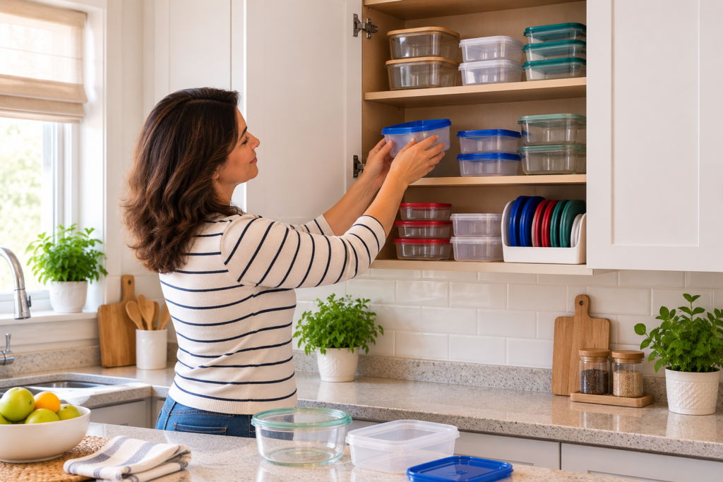 Como organizar potes e tampas na cozinha